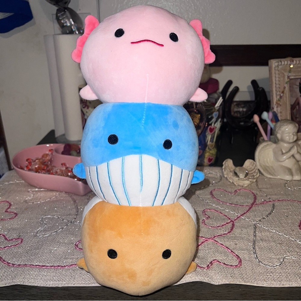 Takashoji Japanese Plush Axolotl Whale Octopus Popsicle - Picture 1 of 2